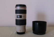 Vând teleobiectiv foto Canon EF 70-200 mm / f:4 L IS USM.
