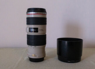 Vând teleobiectiv foto Canon EF 70-200 mm / f:4 L IS USM.